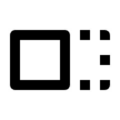Move Selection Left Icon from Outlined Line - Streamline Material Set