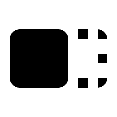 Move Selection Left Fill Icon from Rounded Fill - Streamline Material Set