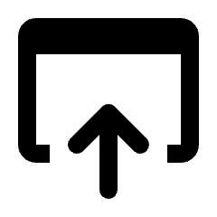 Open In Browser Icon from Rounded Line - Streamline Material Set