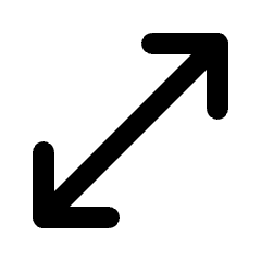 Open In Full Fill Icon from Rounded Fill - Streamline Material Set