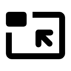 Pip Exit Fill Icon from Rounded Fill - Material Pro Set