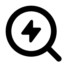 Quick Search Icon from Rounded Line - Streamline Material Set