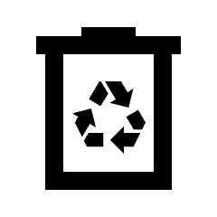 Recycling Bin Icon from Sharp Line - Streamline Material Set