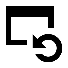 Reopen Window Icon from Sharp Line - Streamline Material Set