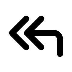 Reply All Fill Icon from Rounded Fill - Streamline Material Set