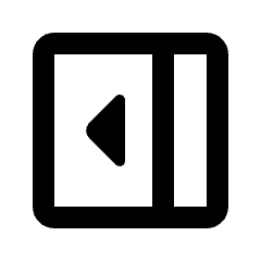 Right Panel Open Icon from Rounded Line - Material Pro Set