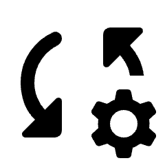 Rule Setting Gear Icon from Rounded Line - Streamline Material Set