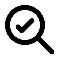 Search Check Icon from Rounded Line - Streamline Material Set