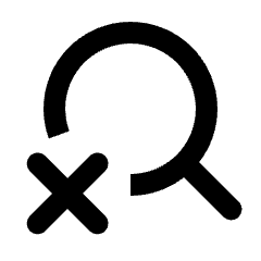 Search Off Icon from Rounded Line - Streamline Material Set