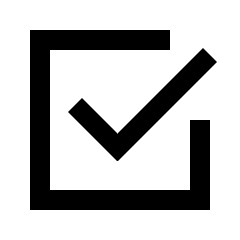 Select Check Box Fill Icon from Sharp Fill - Streamline Material Set