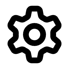 Settings Icon from Rounded Line - Material Pro Set