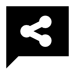 Share Reviews Fill Icon from Sharp Fill - Material Pro Set