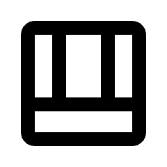 Shelf Position Icon from Rounded Line - Streamline Material Set