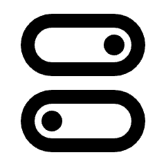 Sliders Horizontal Icon from Outlined Line - Streamline Material Set