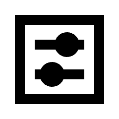 Sliders Square Horizontal Icon from Sharp Line - Streamline Material Set