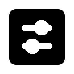 Sliders Square Horizontal Fill Icon from Rounded Fill - Streamline Material Set