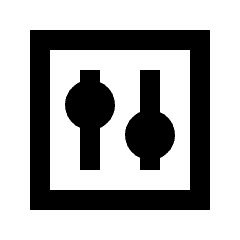 Sliders Square Vertical Icon from Sharp Line - Material Pro Set