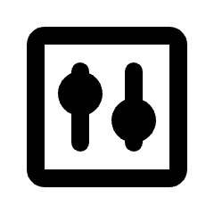 Sliders Square Vertical Icon from Rounded Line - Streamline Material Set