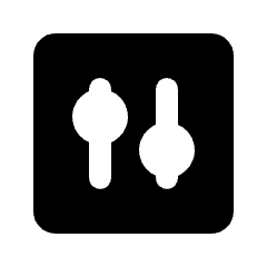 Sliders Square Vertical Fill Icon from Rounded Fill - Material Pro Set