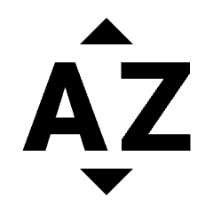 Sort By Alpha Icon from Sharp Line - Streamline Material Set