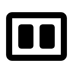 Splitscreen Landscape Icon from Rounded Line - Streamline Material Set