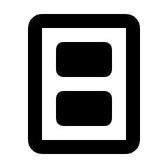 Splitscreen Portrait Icon from Rounded Line - Streamline Material Set