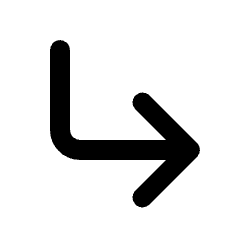 Subdirectory Arrow Right Icon from Rounded Line - Streamline Material Set