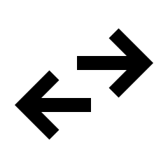 Swap Horiz Icon from Sharp Line - Streamline Material Set