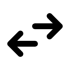 Swap Horiz Icon from Rounded Line - Streamline Material Set