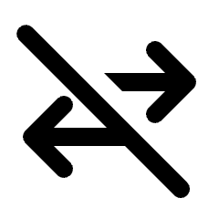 Swap Horiz Off Icon from Rounded Line - Material Pro Set