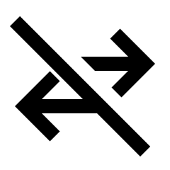 Swap Horiz Off Icon from Sharp Line - Streamline Material Set