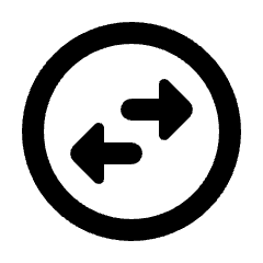 Swap Horizontal Circle Icon from Rounded Line - Streamline Material Set