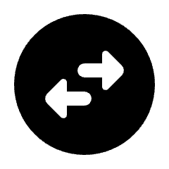 Swap Horizontal Circle Fill Icon from Rounded Fill - Streamline Material Set