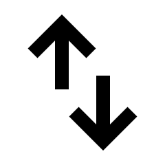 Swap Vert Icon from Sharp Line - Streamline Material Set
