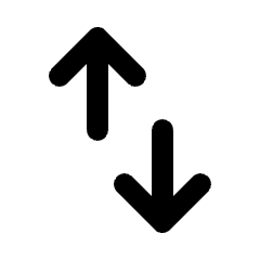 Swap Vert Icon from Rounded Line - Streamline Material Set