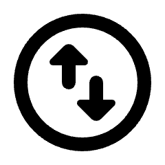 Swap Vertical Circle Icon from Rounded Line - Streamline Material Set