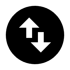 Swap Vertical Circle Fill Icon from Sharp Fill - Material Pro Set