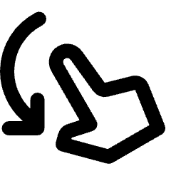 Swipe Down Icon from Rounded Line - Streamline Material Set