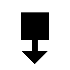 Swipe Down Alt 2 Fill Icon from Sharp Fill - Streamline Material Set