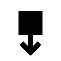 Swipe Down Alt Fill Icon from Sharp Fill - Streamline Material Set