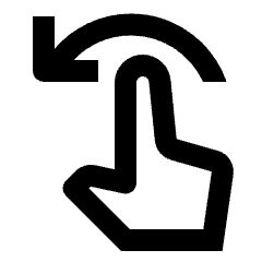 Swipe Left Icon from Outlined Line - Streamline Material Set