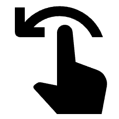 Swipe Left Fill Icon from Outlined Fill - Streamline Material Set