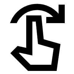 Swipe Right Icon from Sharp Line - Streamline Material Set