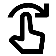 Swipe Right Icon from Outlined Line - Streamline Material Set