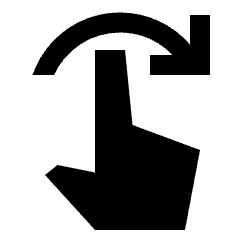 Swipe Right Fill Icon from Sharp Fill - Streamline Material Set
