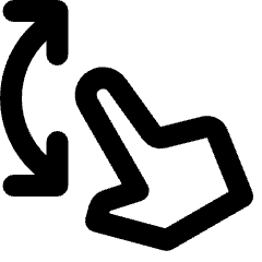 Swipe Vertical Icon from Rounded Line - Material Pro Set