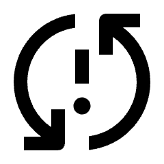 Sync Problem Icon from Outlined Line - Streamline Material Set