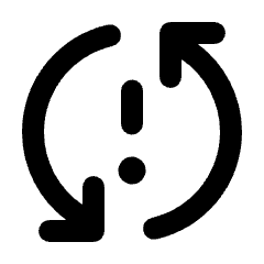 Sync Problem Icon from Rounded Line - Streamline Material Set