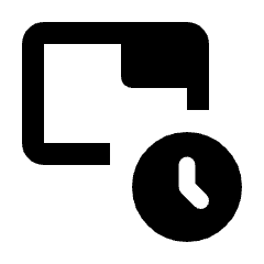 Tab Recent Icon from Rounded Line - Streamline Material Set