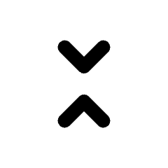 Unfold Less Icon from Rounded Line - Streamline Material Set